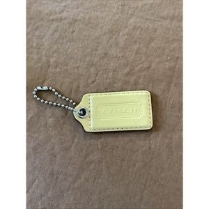 Coach Leather Yellow Hang Tag Keychain Replacement 3in